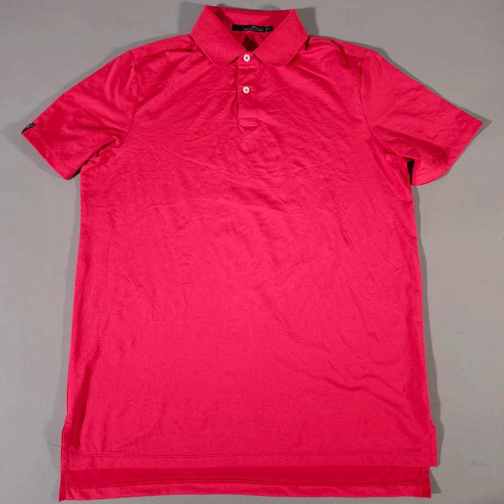 RLX Ralph Lauren Polo Shirt Mens M Red Short Sleeve Golf Performance Stretch